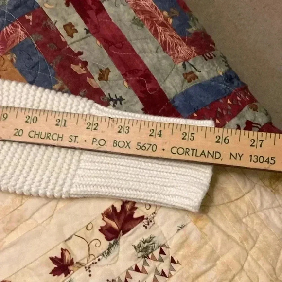 Talbots women’s large cream knit faux wrap sweater 100% cotton - Picture 5 of 8